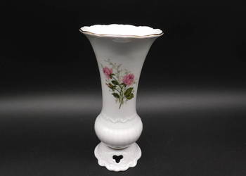 Porcelanowy wazon z różami Seltmann Weiden  Ażurowy