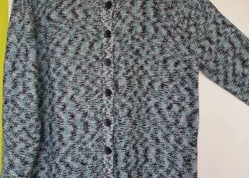 XXL Solidny sweter w niebieskiej tonacji