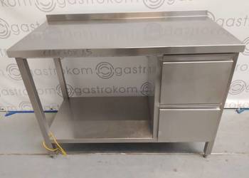 Stół z półką i blokiem 2 szuflad 118x60x85