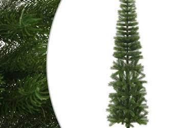 vidaXL Sztuczna, smukła choinka ze stojakiem, 240 cm, PE(SKU:344647)