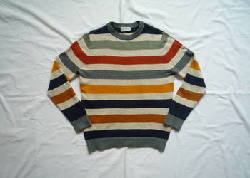 H&M 122/128 Sweter chłopięcy kolorowe pasy Bawełna