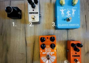 Tuner, chorus, overdrive, compressor, timer