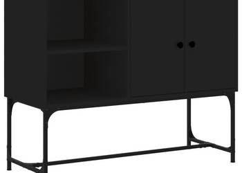 Szafka czarna 100x40x795 cm materiał drewnopochodny WM-831818