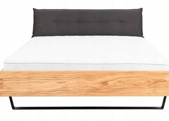 Łóżko Loftowe Dębowe Pikowane SANNY 140x200cm