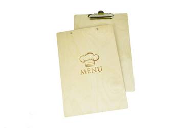 Drewniany CLIPBOARD A4 podkładka GRAWER MENU 10szt