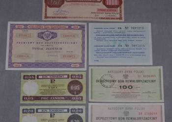 Zestaw bonów z PRL