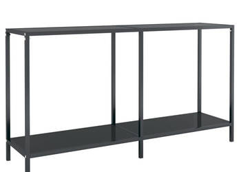 Stolik konsolowy czarny 140x35x755 cm szkło hartowane WM-331695
