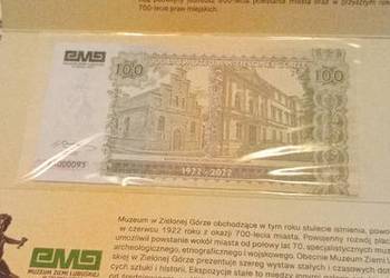 Banknot Kolekcjonerski "100 LAT MUZEUM W ZIELONEJ GÓRZE"