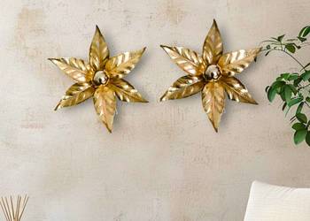 Kinkiety mosiężne Willy Daro, Belgia, lata 70, vintage