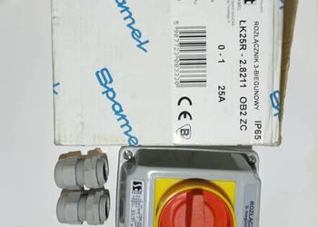 Rozłącznik 3 biegunów ŁK25R -2.8211 oraz przełącznik 4G63-11