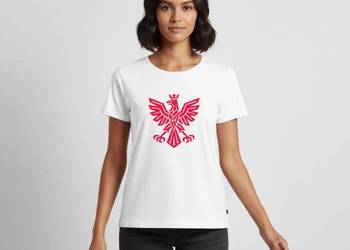 Patriotyczna damska koszulka premium Polska nowoczesny styl