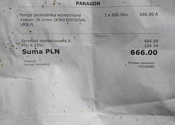 Pompa hydrauliczna podnośnika wzmocniona ursus 360