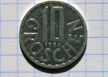 10 GROSCHEN ( 10 GROSZY ) 1986 ROK - AUSTRIA