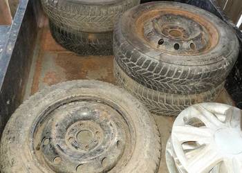 Kompletne koła 14 cali z oponami zimowymi do Fiata Punto 1-2.