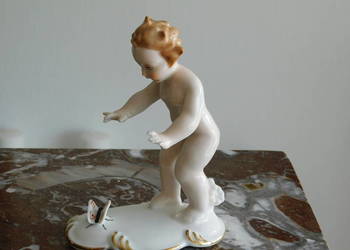 figurka chlopca z motylem  Gerold & Co Tettau nr 153	Fiaf