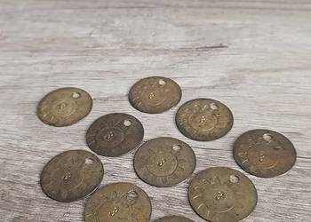 Zabytkowe breloczki zawieszki do kluczy "3" 10 sztuk rękodzieło PRL Zabytkowe breloczki zawieszki do kluczy "3" 10 sztuk rękodzieło PRL