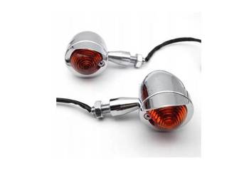 KIERUNKOWSKAZY MOTOCYKLOWE Z DASZKIEM CHROM CHOPPER
