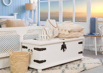 Biała skrzynia drewniana COS 04