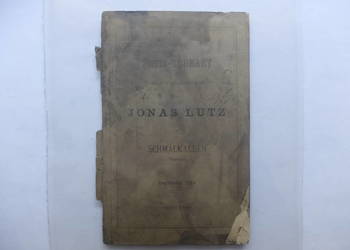Stara reklama cennik Jonas Lutz Schmalkalden 1886 rok