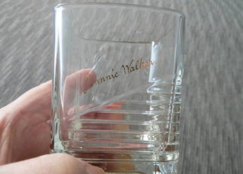 oryginalna francuska, sygnowana szklanka do whisky Johnny Walker