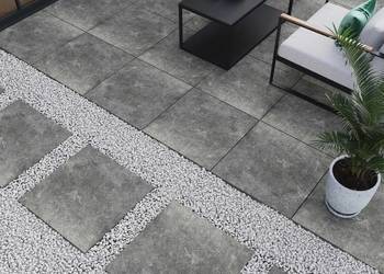 Płyty tarasowe antracytowe 80x80 gat.1 gres 2cm Tacoma steel Cerrad