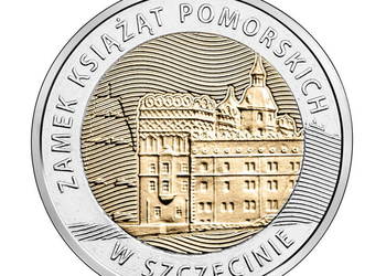 Moneta 5 zł Zamek Książąt Pomorskich w Szczecinie