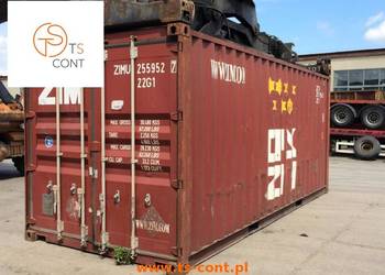 Kontener morski magazynowy budowlany 20 DV używany 6 metrowy szczelny