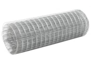 vidaXL Ogrodzenie z siatki, stal galwanizowana, 25x0,5 m(SKU:143616)