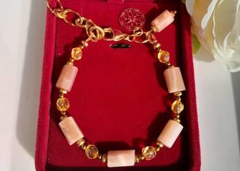 Bransoletka z kamienia naturalnego kamień słoneczny, cytryn.