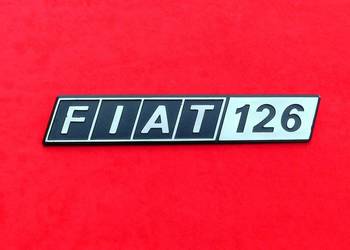 NOWY emblemat ALUMINIOWY znaczek logo napis Fiat 126 126p ST bambino