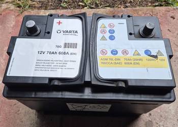Akumulator 12V 70Ah 608A AGM 70L- DIN