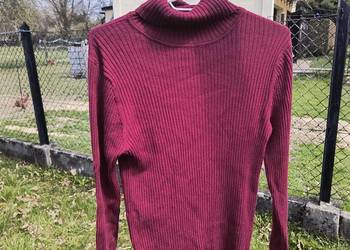 Burgundy Form Ribbed Turtleneck