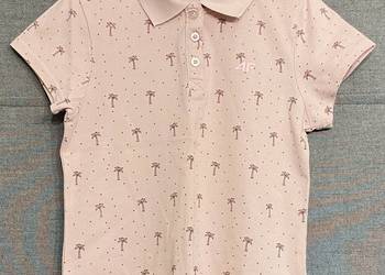 Różowa polówka w palmy 4F rozmiar 140