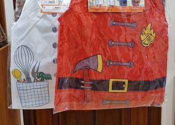 Nowe 2 kostiumy do przebrania za strażaka i kucharza dla dzieci +3 lat
