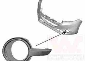 RAMKA HALOGENU LE/PR NOWE DO:PEUGEOT 208 CZARNA/CHROM