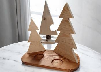 Dekoracje świąteczne - drewniane choinki - możliwość personalizacji