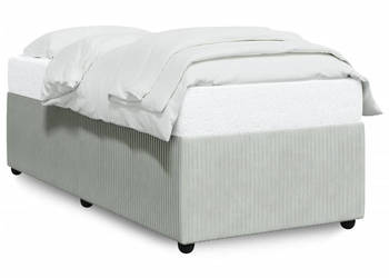 Rama łóżka bez materaca jasnoszare aksamitna 90x190 cm WM-3284976