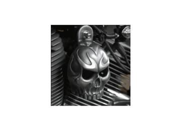 Pokrywa osłona klaksonu, sygnału motocykla czaszka z metalu