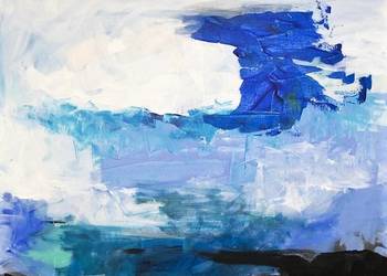 Akryl na płótnie "ABSTRAKCJA" obraz artystki A.Laube 100x80