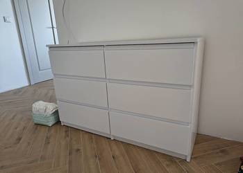 Komoda Biała z szufladami 120 cm szerokość