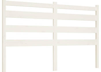 Wezgłowie łóżka białe 206x4x100 cm lite drewno sosnowe WM-818441
