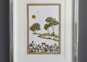 Obraz Kwiatowy w Ramie_Ręczne Wykonanie Hand Made