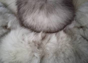 Kołnierz i czapka z naturalnego futra lisa