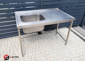 Zlew gastronomiczny 1-komorowy 125x70x85 cm