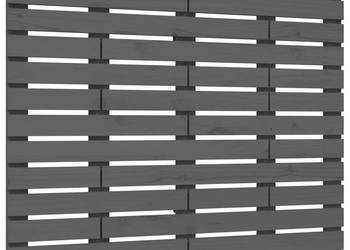 Wezgłowie łóżka szare 146x3x915 cm lite drewno sosnowe WM-824685