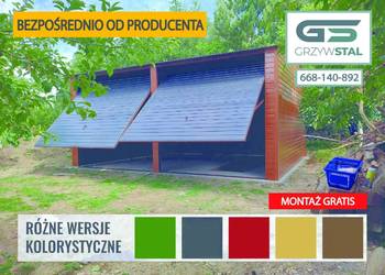 Garaż blaszany 6x6 / Magazyn Rolny / Garaże Blaszane  - GRZYWSTAL
