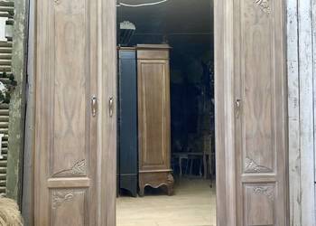 Szafa kremowa garderoba 3-drzwiowa Secesja Francja 1928 r.Antyk