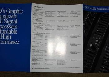 DOD Graphic Equalizers & Signal Processors catalog brochure - katalog