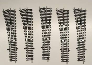 ENGLEMOS H0 - ZWROTNICE MODELOWE RĘCZNE LEWE 25 SZT.