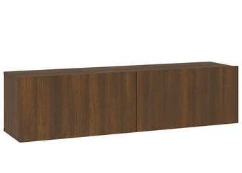 Ścienna szafka pod telewizor brązowy dąb 120x30x30 cm WM-815101